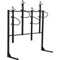 Global Equipment Indoor Vertical Bike Rack, Lockable, 4 Bike Capacity, Black 670513